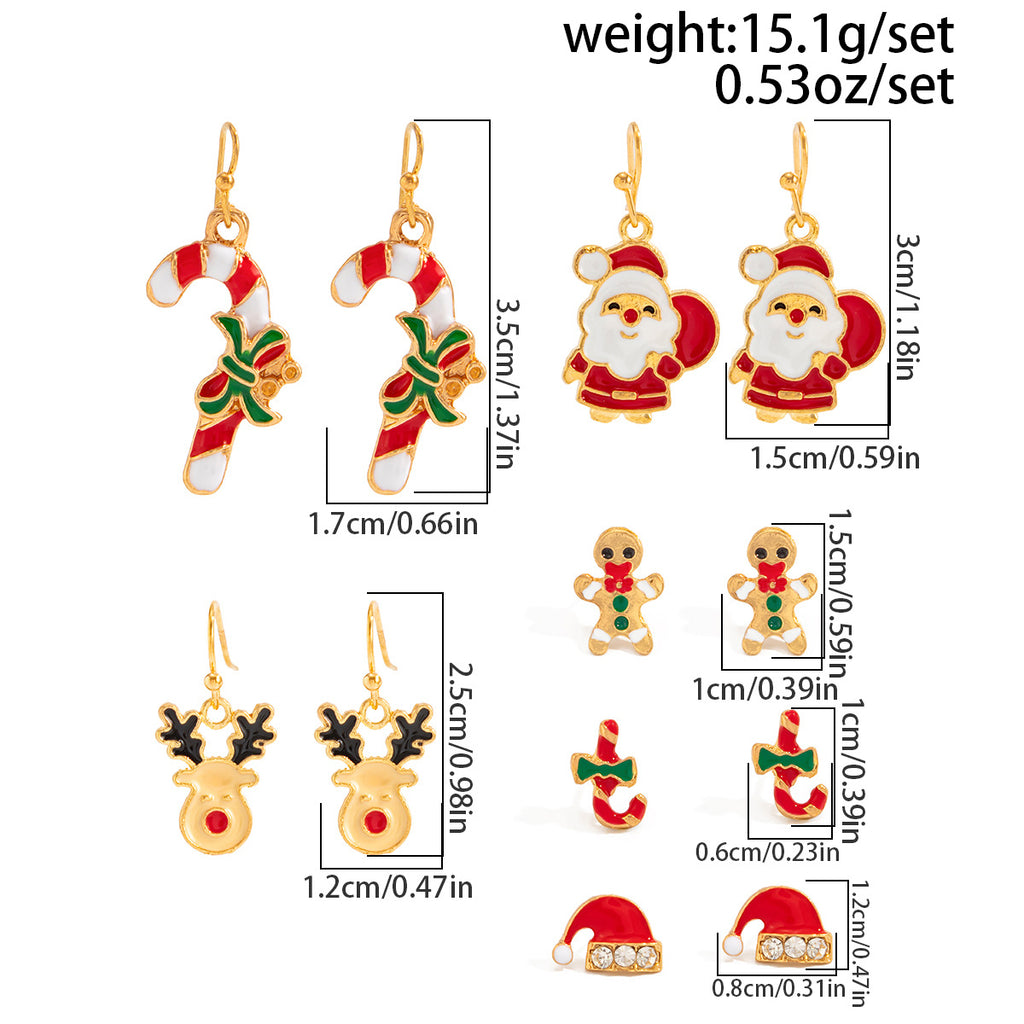 Christmas Charm Dangle Earring Set - NO-5