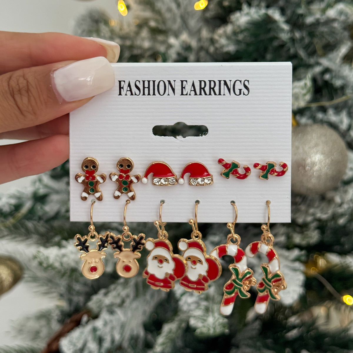 Christmas Charm Dangle Earring Set - NO-5 - 1