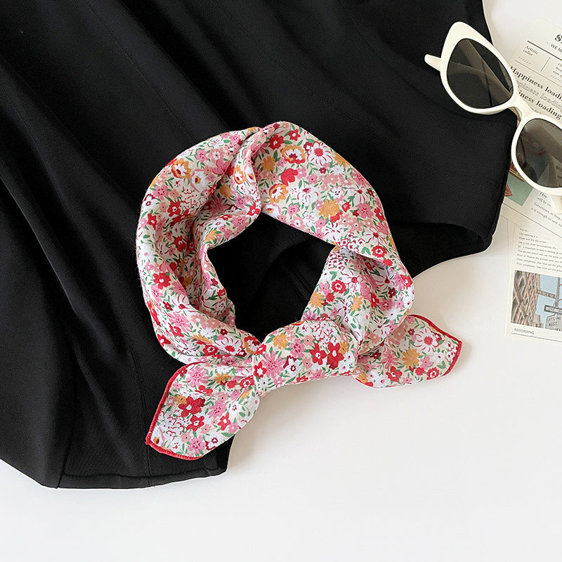 Retro Print Cotton Bandana Square Scarf Neckerchief - C20