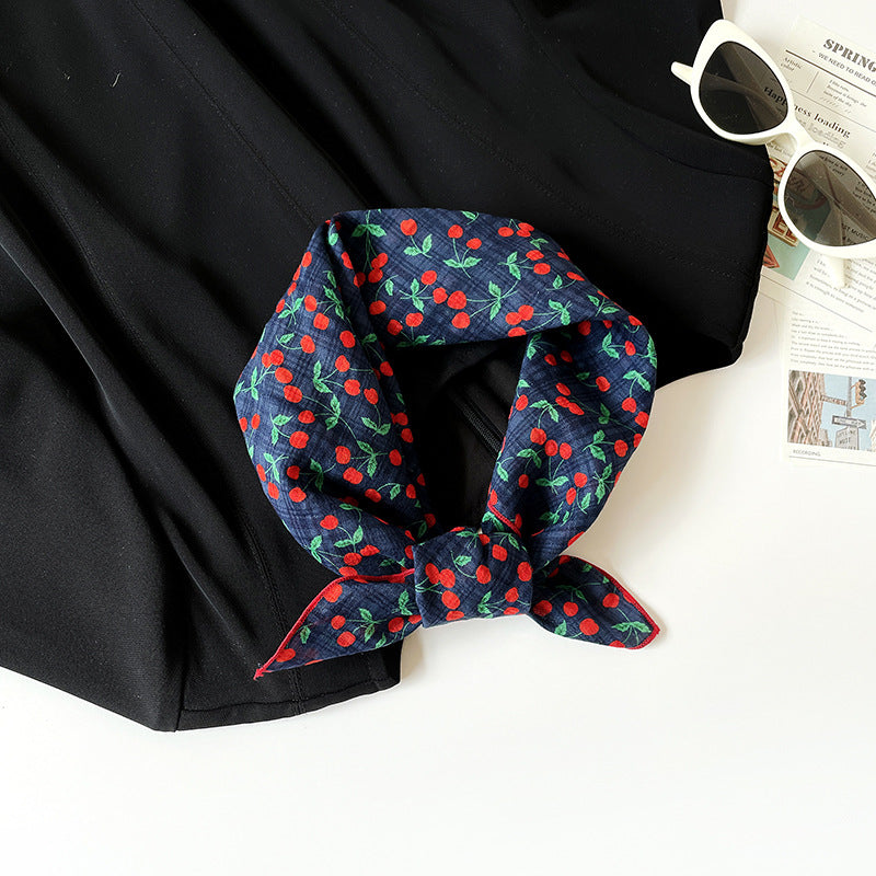 Retro Print Cotton Bandana Square Scarf Neckerchief - C29
