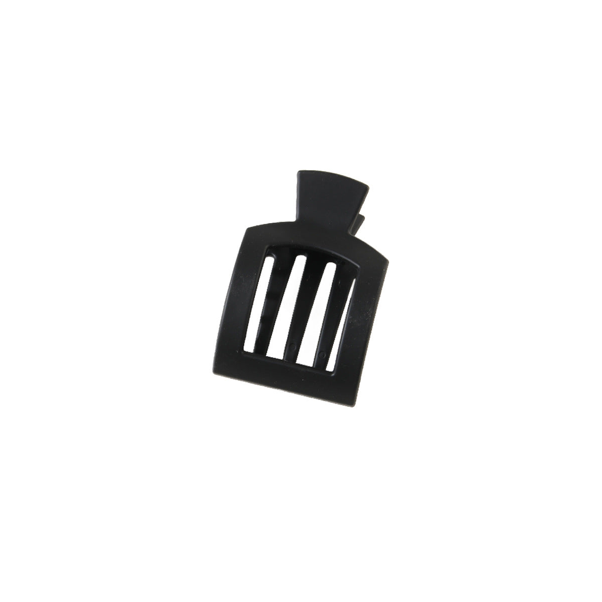 Frosted Square Mini Ponytail Hair Clip - Black