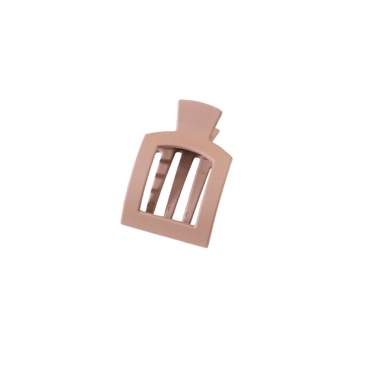 Frosted Square Mini Ponytail Hair Clip - Coffee