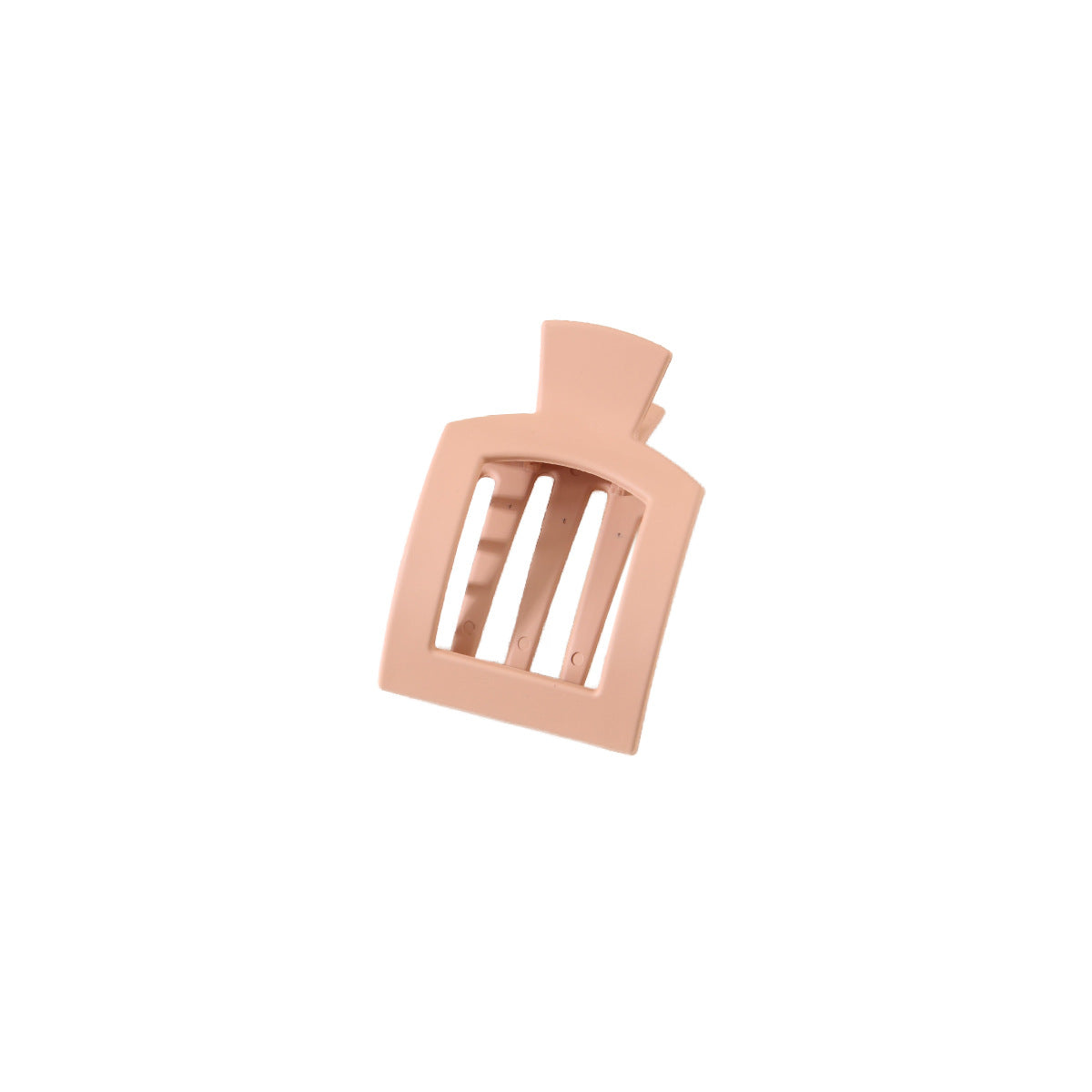 Frosted Square Mini Ponytail Hair Clip - Pink
