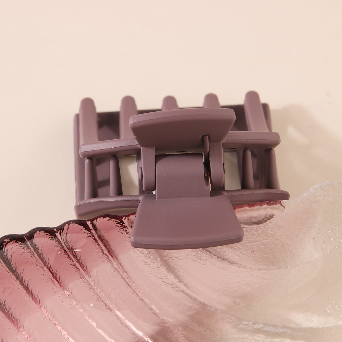 Frosted Square Mini Ponytail Hair Clip - view 2