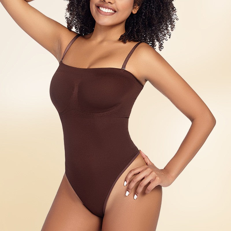 Strapless Square Neck Tummy Control Shaping Bodysuit