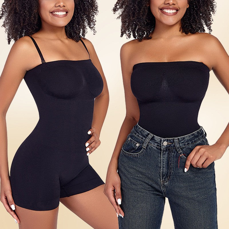Strapless Square Neck Tummy Control Shaping Bodysuit