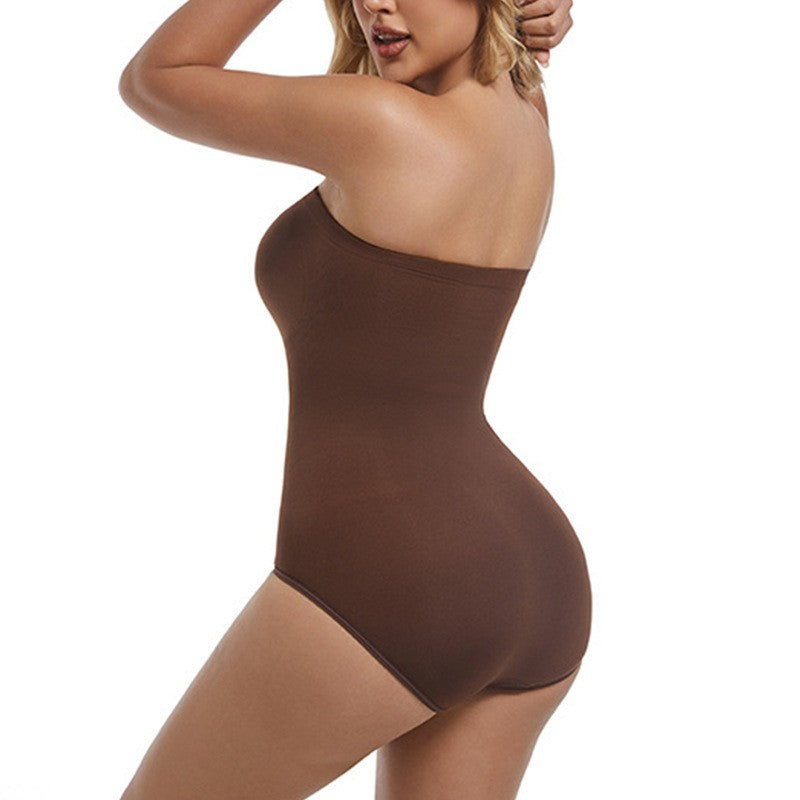 Strapless Square Neck Tummy Control Shaping Bodysuit