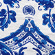 Porcelain Print Halter Maxi Dress - Blue - 13