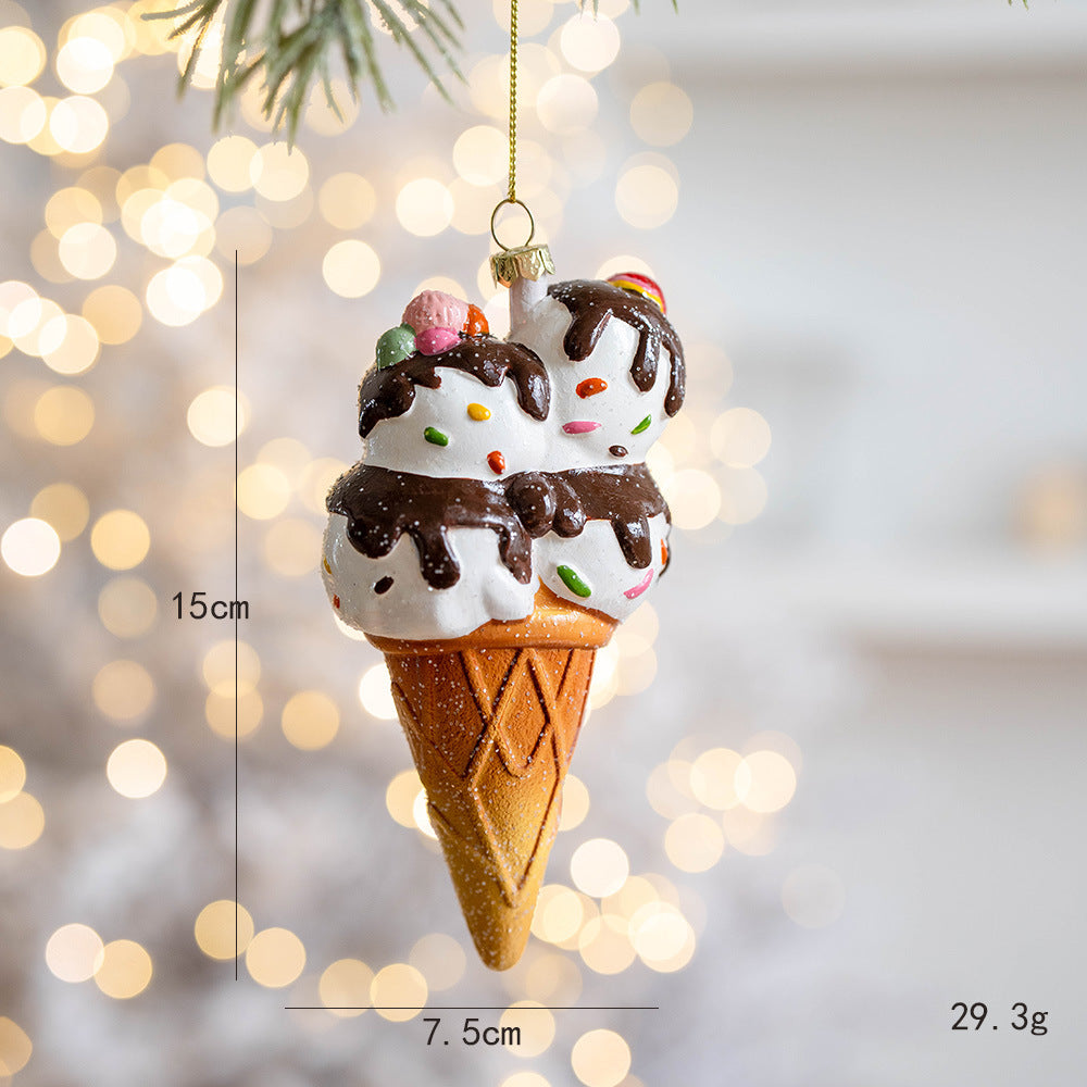Gingerbread Sweet Treat Christmas Tree Ornament - Icecream