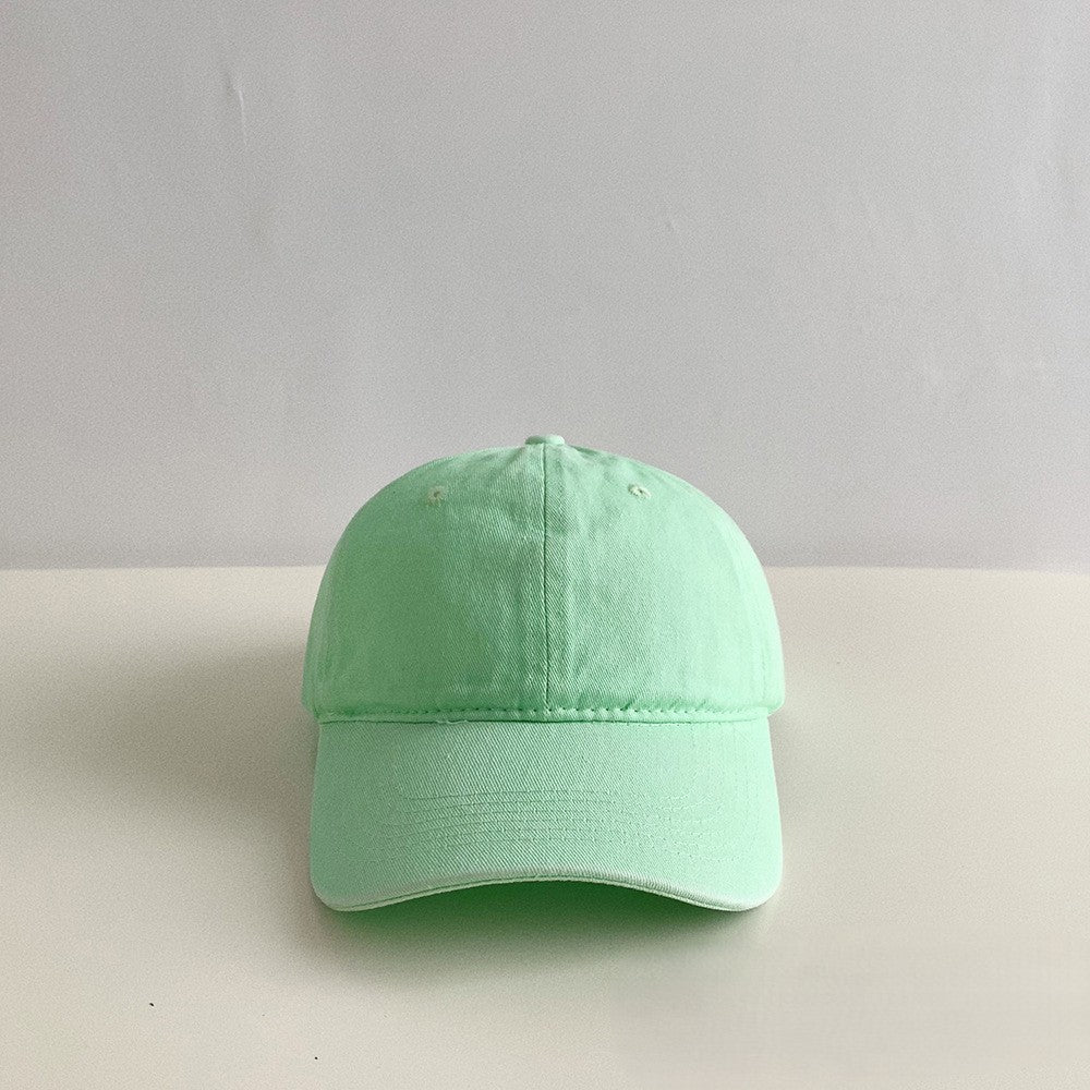 Washed Cotton Curved Brim Baseball Cap - MintGreen