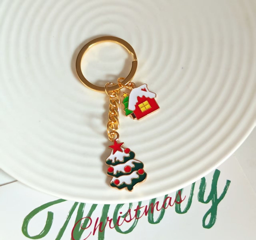Enamel Holiday Charm Keyring Bag Accessory - Color_02
