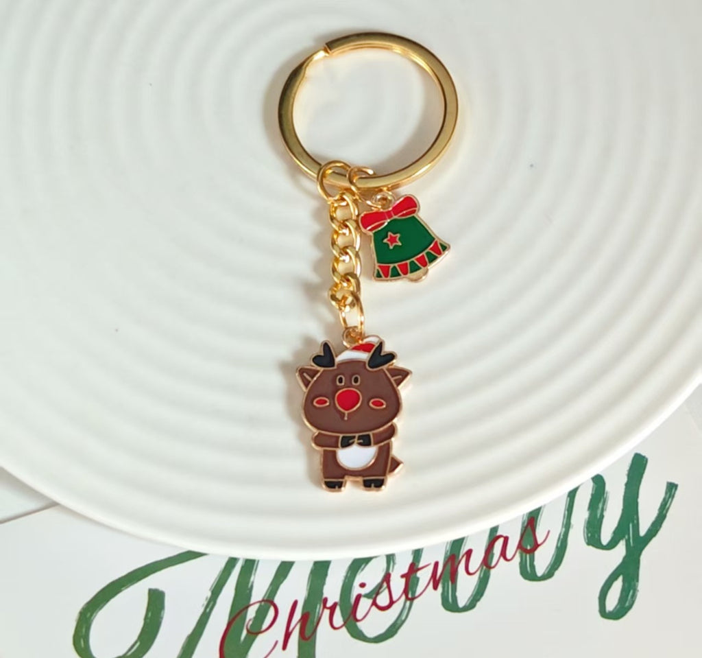 Enamel Holiday Charm Keyring Bag Accessory - Color_04