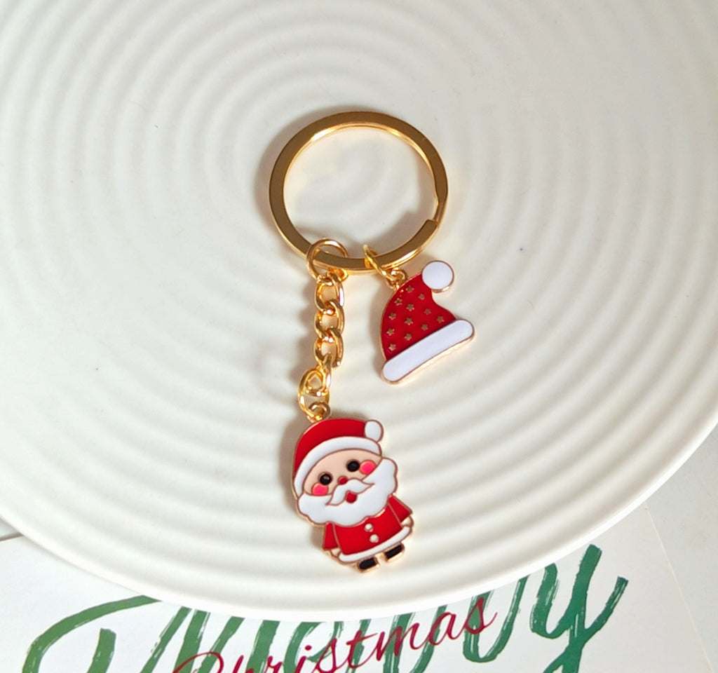 Enamel Holiday Charm Keyring Bag Accessory - Color_08