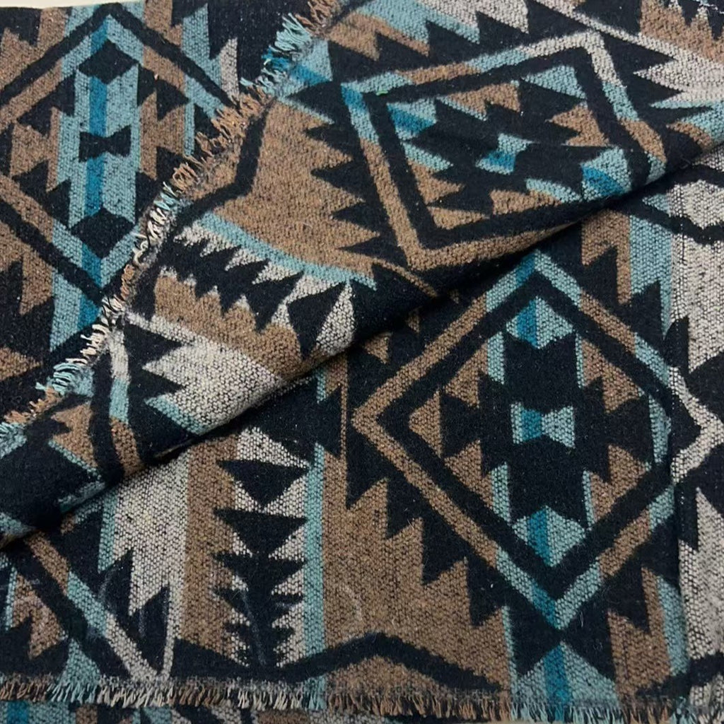 Western Aztec Draped Open Front Cardigan - view 4