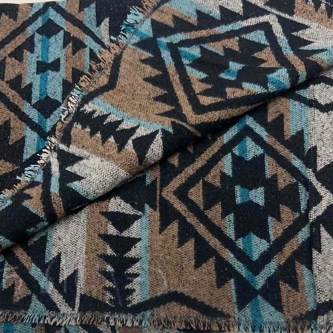 Western Aztec Draped Open Front Cardigan - view 4