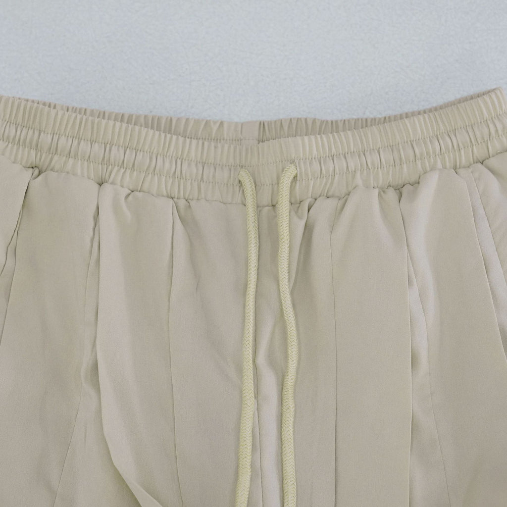 Y2K Ruched Baggy Parachute Pants - Khaki - 3