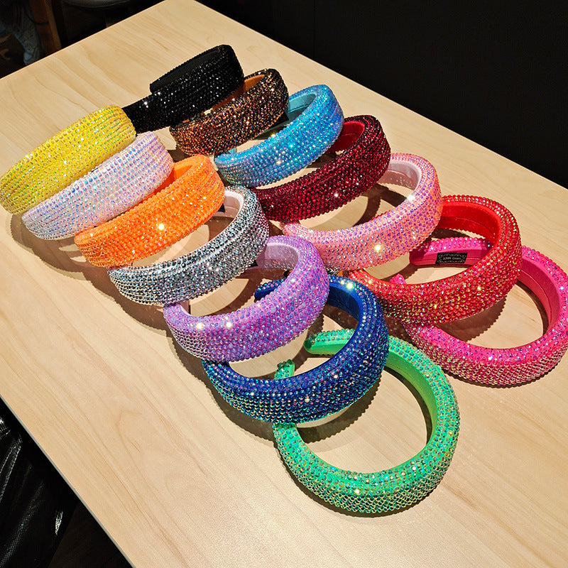 Crystal Encrusted Padded Wide Headband