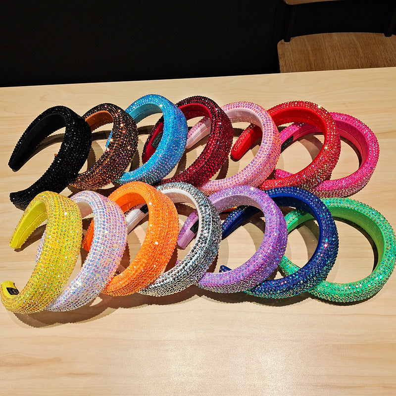 Crystal Encrusted Padded Wide Headband - view 1