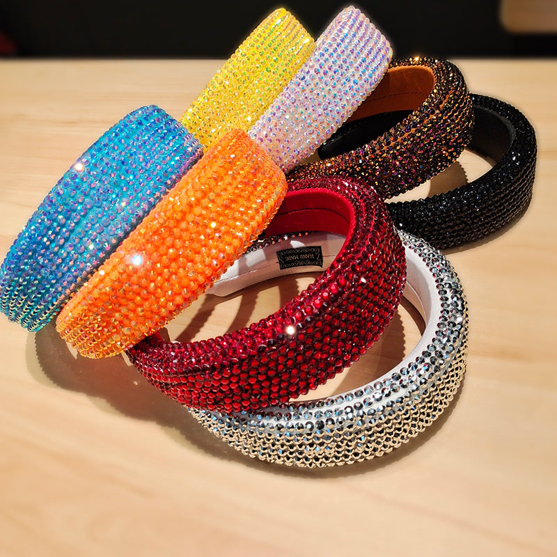 Crystal Encrusted Padded Wide Headband - view 2