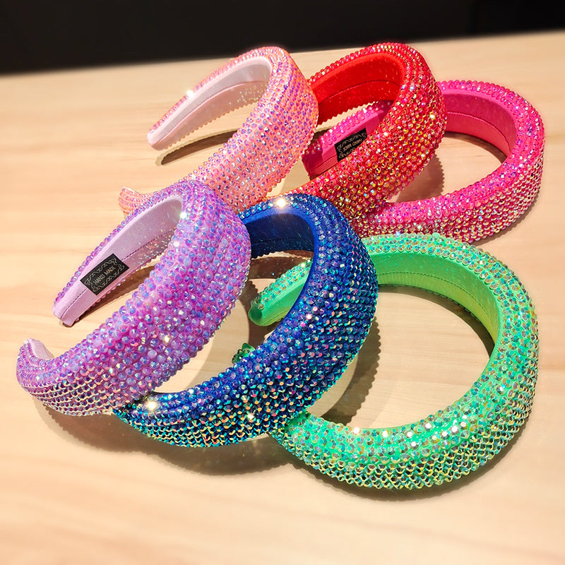 Crystal Encrusted Padded Wide Headband - view 3