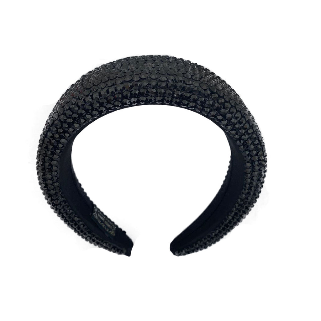 Crystal Encrusted Padded Wide Headband - view 4