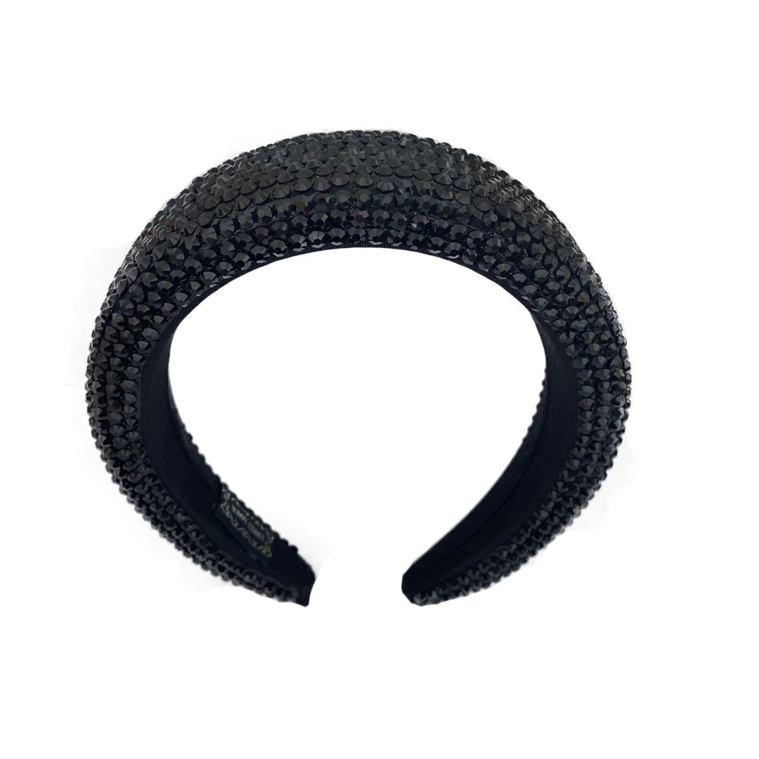 Crystal Encrusted Padded Wide Headband - view 4