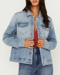 Classic Washed Denim Trucker Jacket - Blue