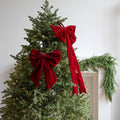 Velvet Christmas Bow for Tree Topper and Front Door