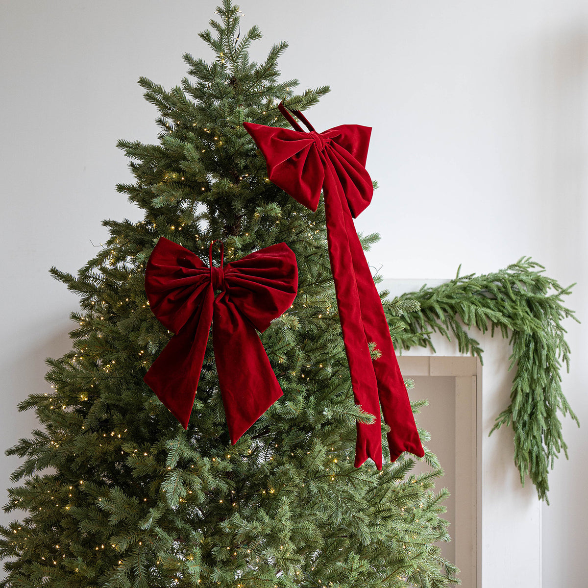 Velvet Christmas Bow for Tree Topper and Front Door