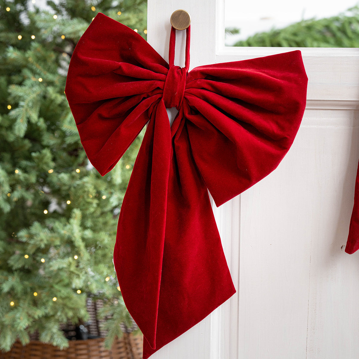 Velvet Christmas Bow for Tree Topper and Front Door - view 1