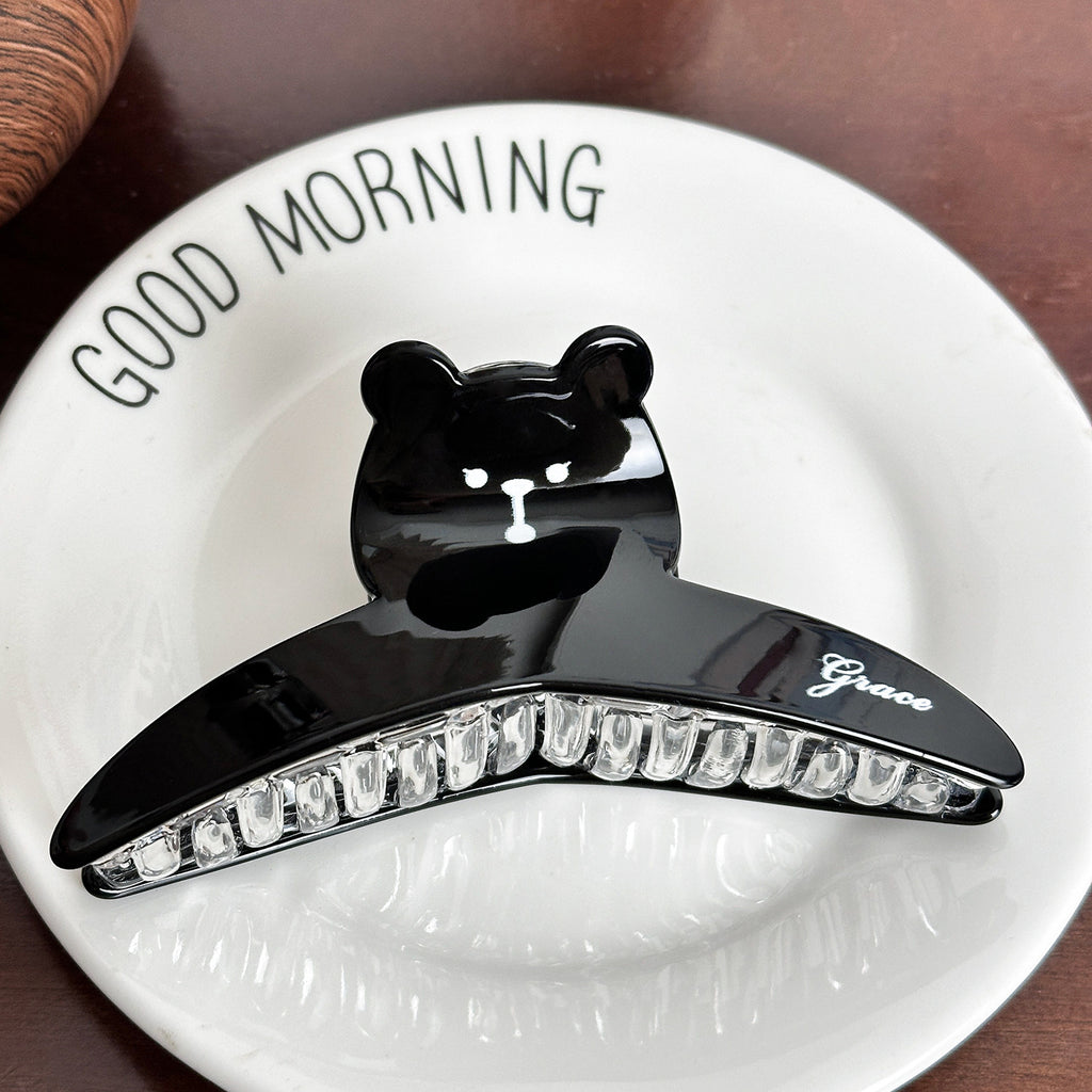 Bear And Puppy Rhinestone Hair Claw Clip - Color_1
