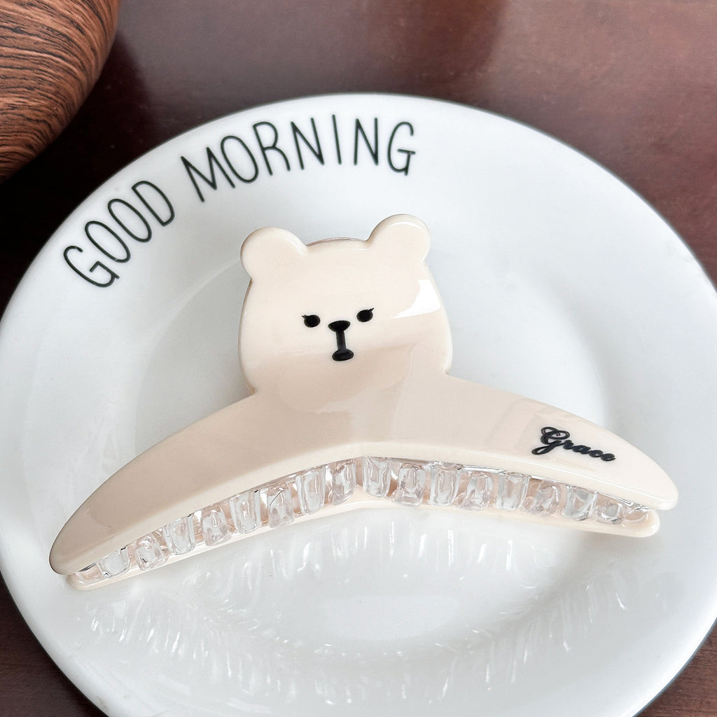 Bear And Puppy Rhinestone Hair Claw Clip - Color_3