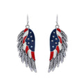 Patriotic Flag Charm Dangle Earrings - 08 Wings 6706