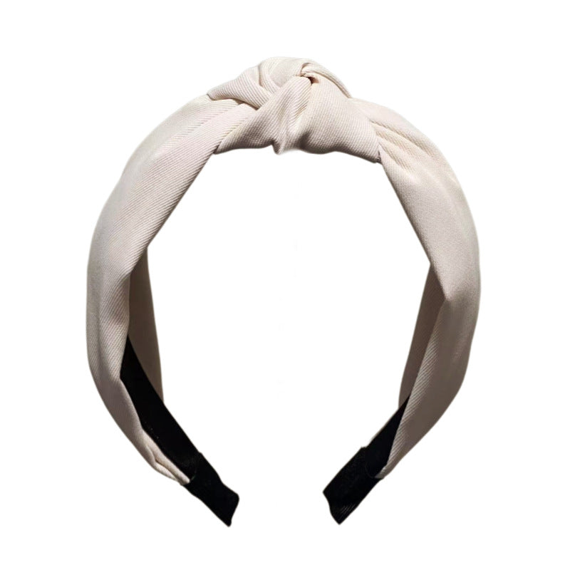 Wide Twist Knot Headband For Women - OffWhite