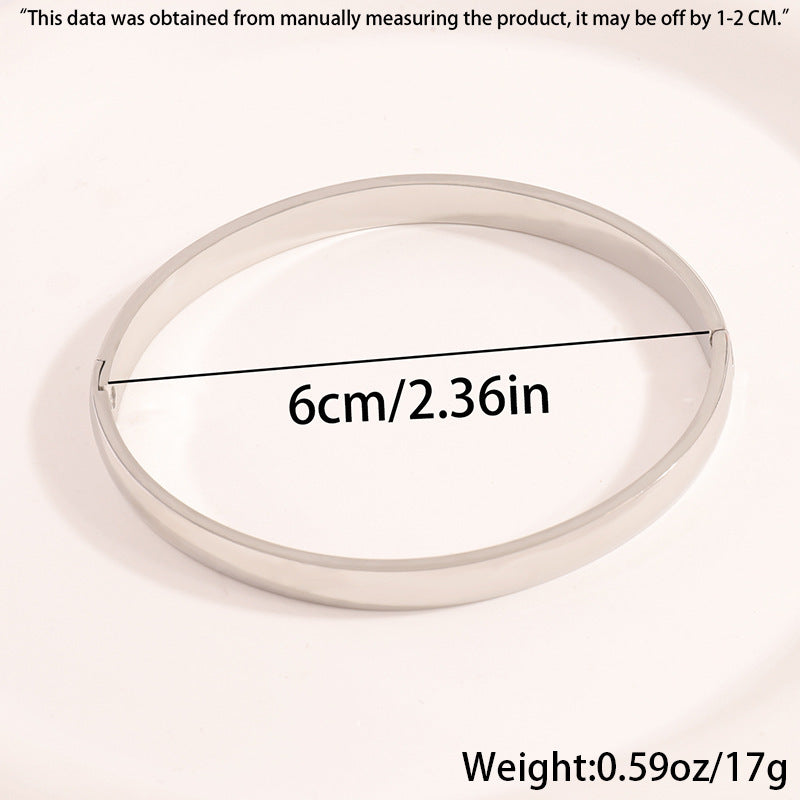Minimal Smooth Slim Hinged Bangle Bracelet - view 2