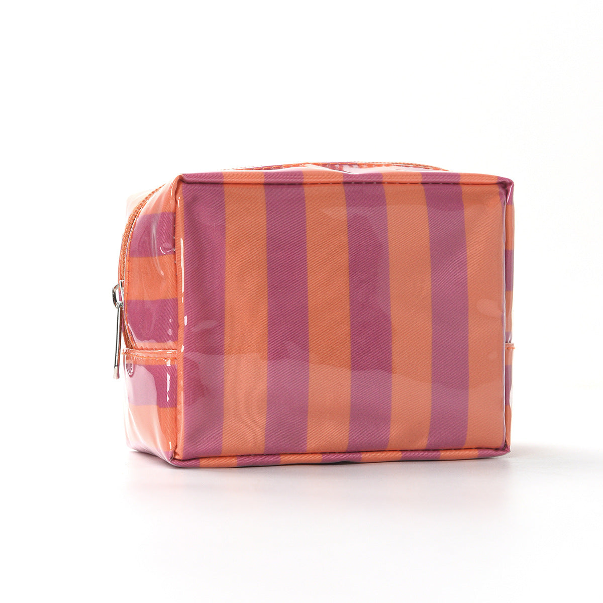 Glossy Striped Mini Makeup Toiletry Pouch - C3