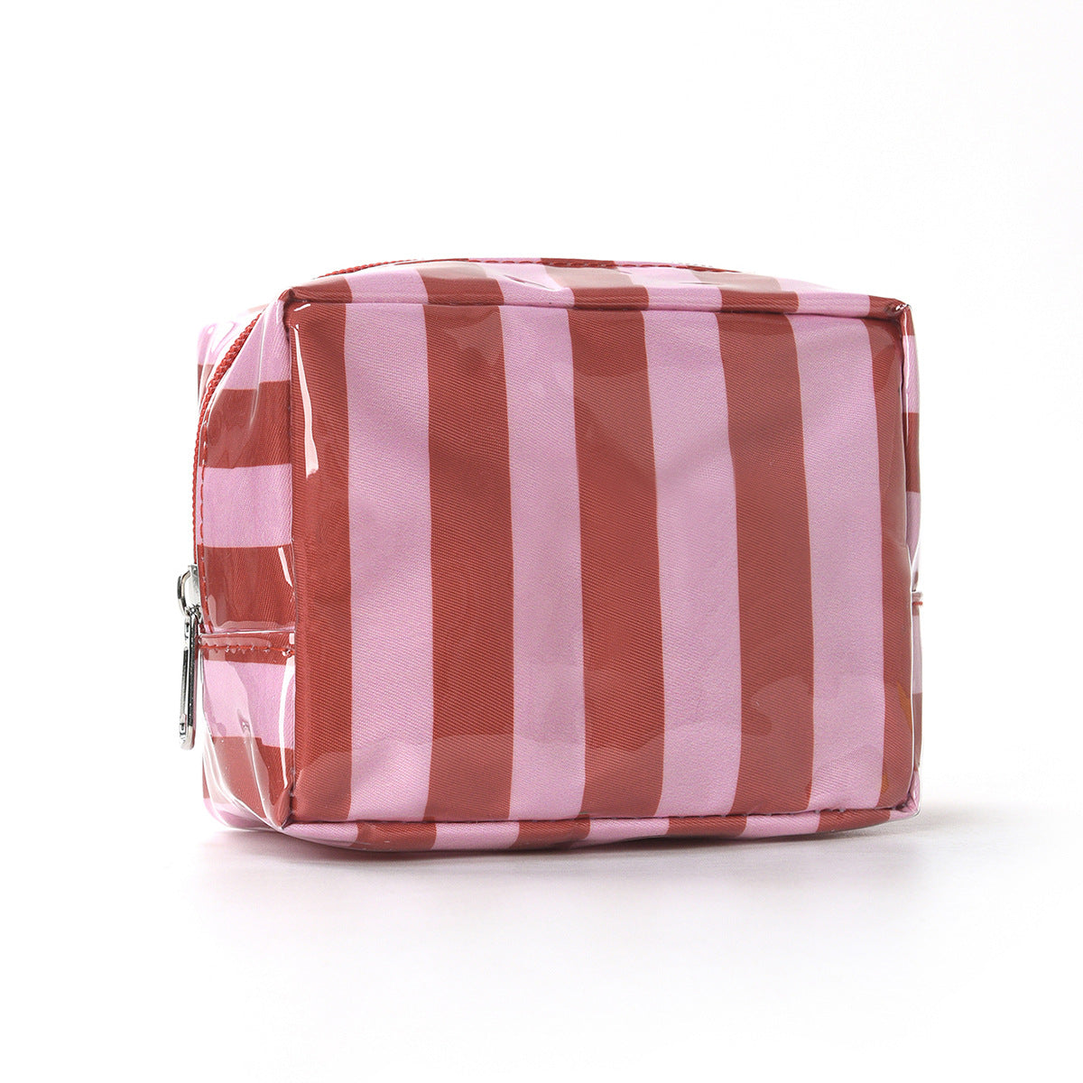 Glossy Striped Mini Makeup Toiletry Pouch - C8