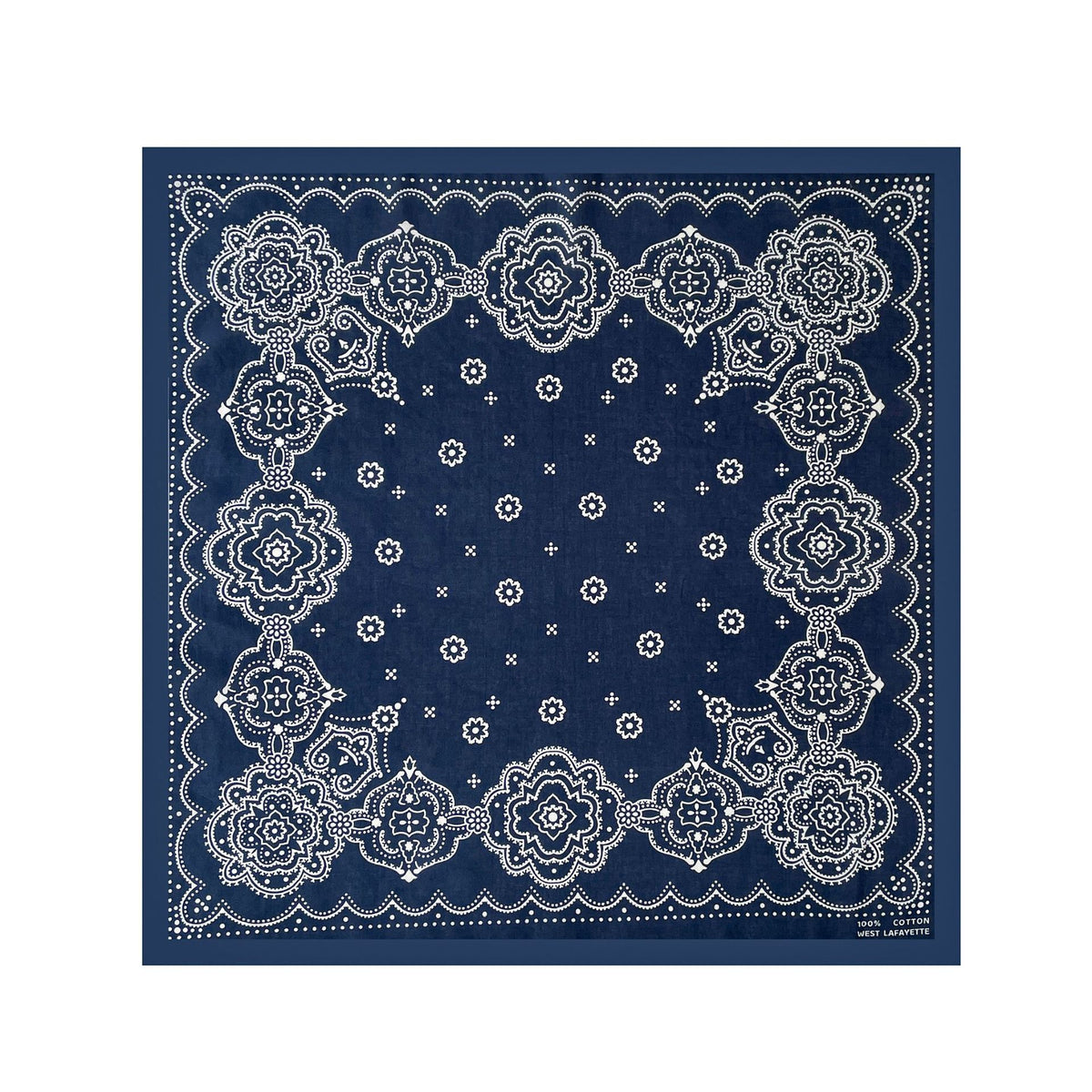 Medallion Print Square Bandana Scarf - NavyBlue