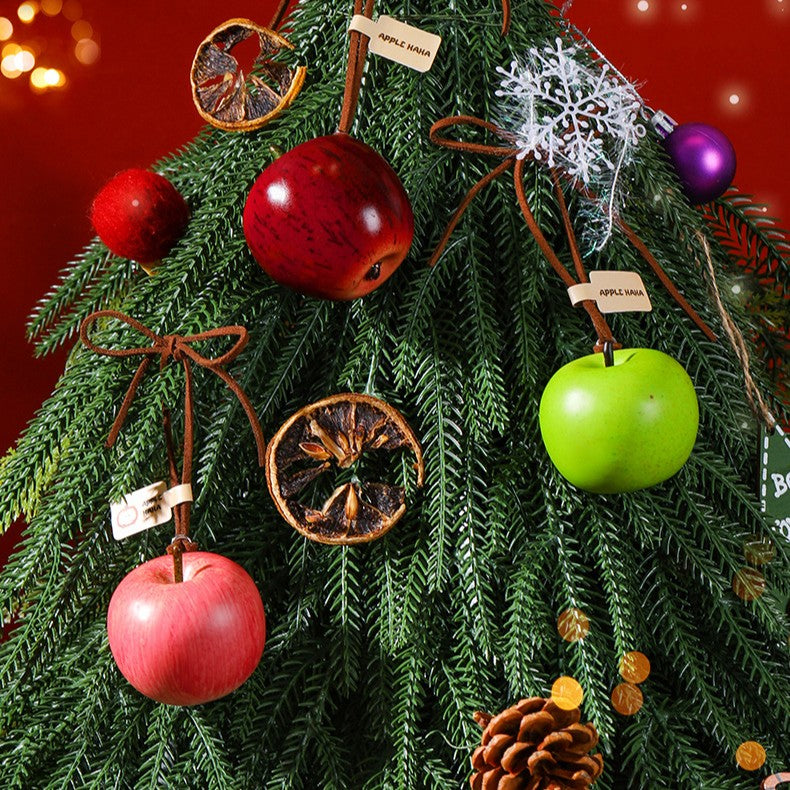 Ribbon Tie Apple Charm Keychain - view 1