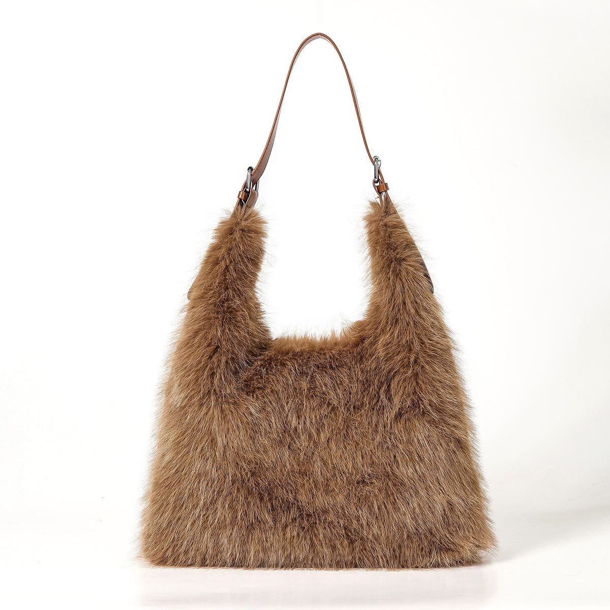Fluffy Shaggy Faux Fur Hobo Bag