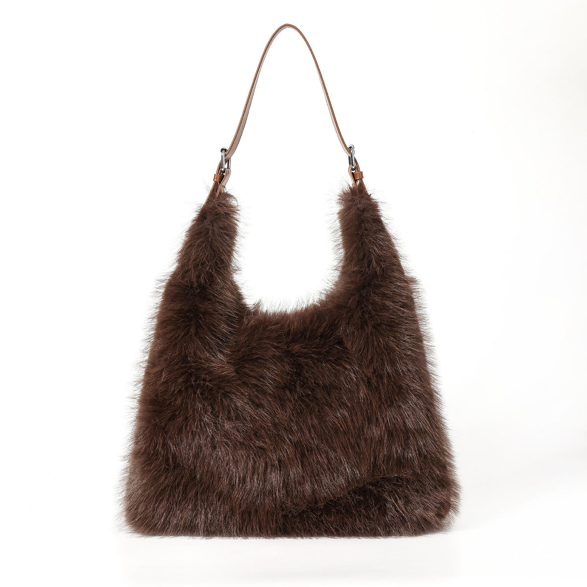 Fluffy Shaggy Faux Fur Hobo Bag