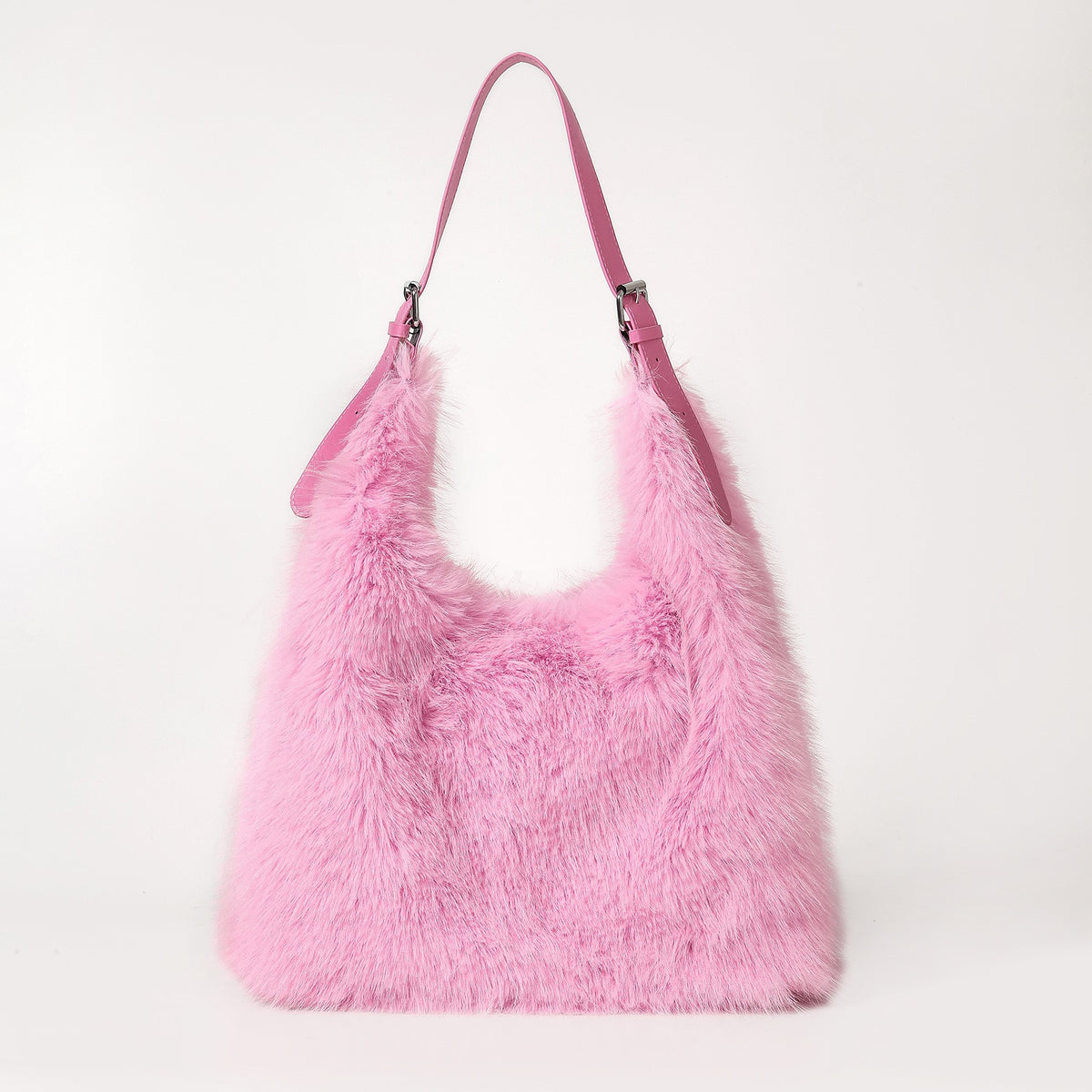 Fluffy Shaggy Faux Fur Hobo Bag