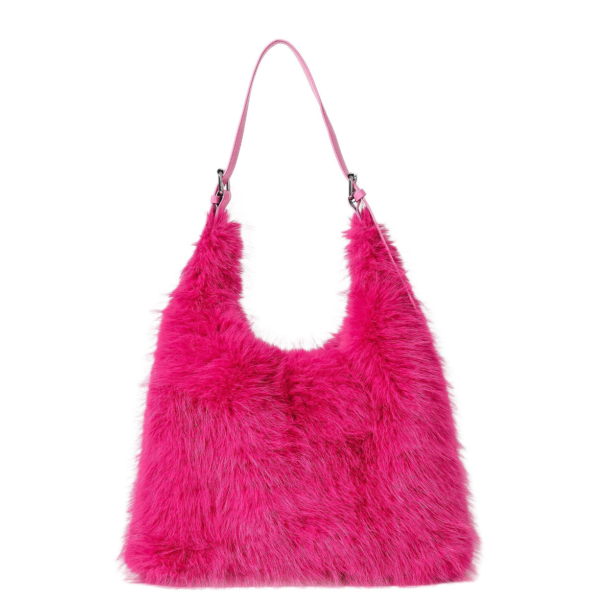 Fluffy Shaggy Faux Fur Hobo Bag