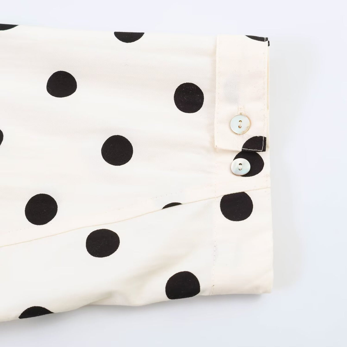 Polka Dot Cropped Jacket With Tie Hem - Beige - 8