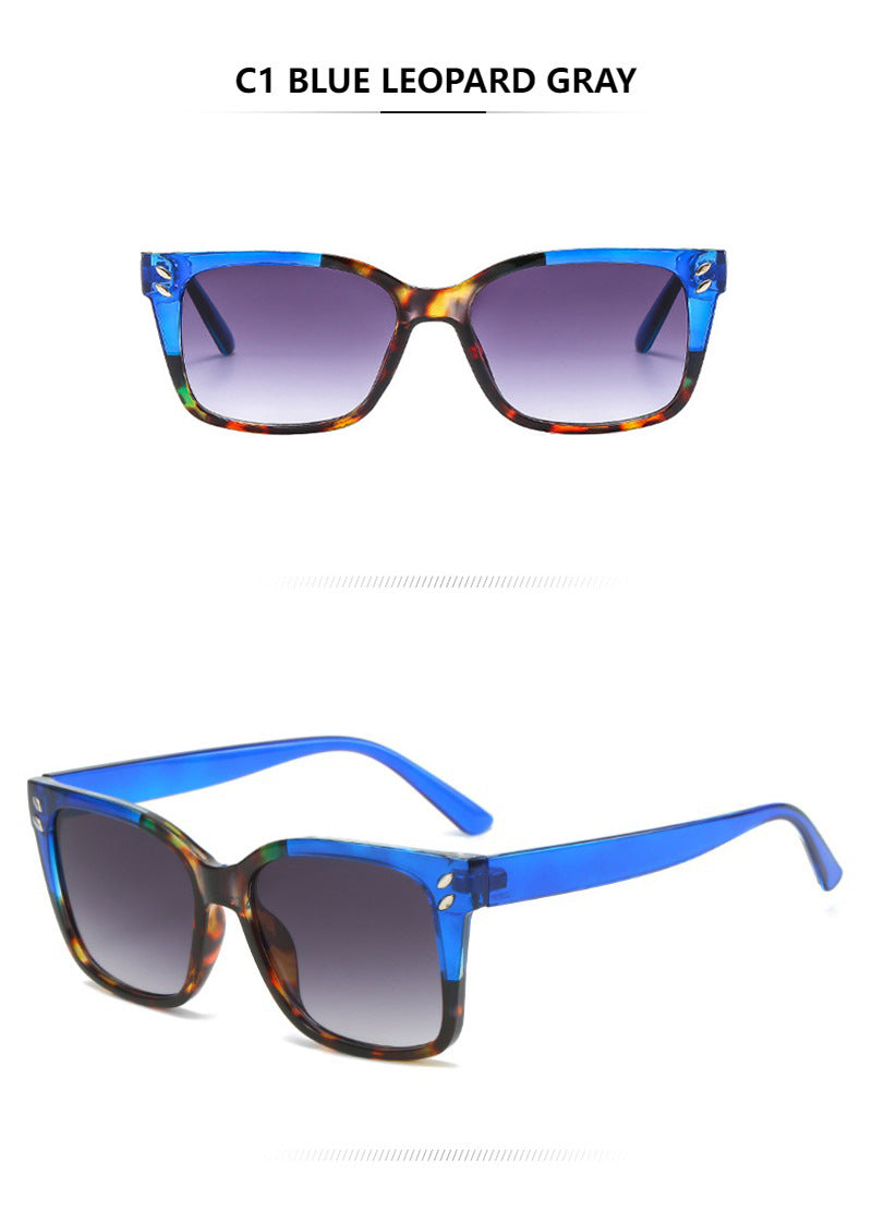 Oversized Square Gradient Lens Sunglasses - Color_1