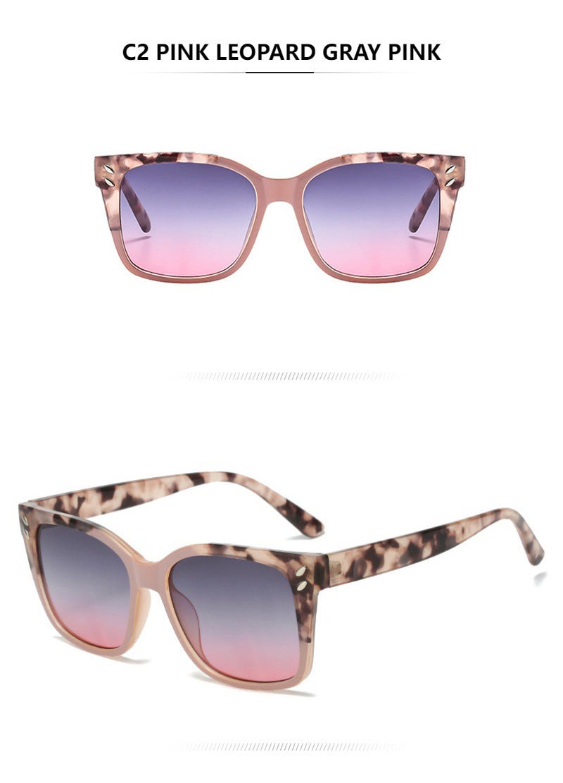 Oversized Square Gradient Lens Sunglasses - Color_2 - 1