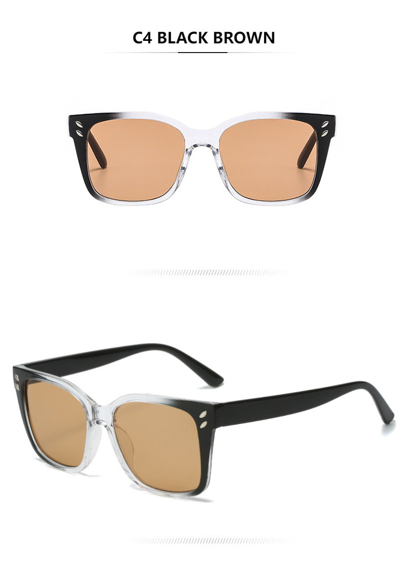 Oversized Square Gradient Lens Sunglasses - Color_4