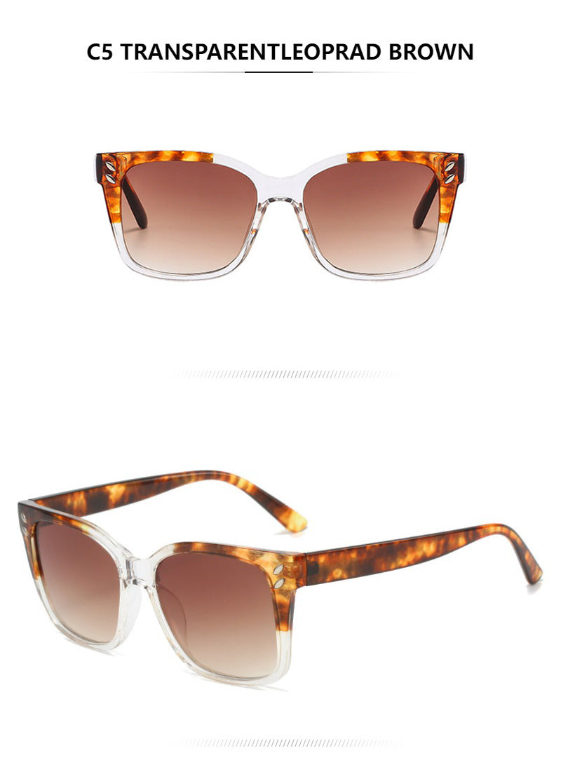Oversized Square Gradient Lens Sunglasses - Color_5