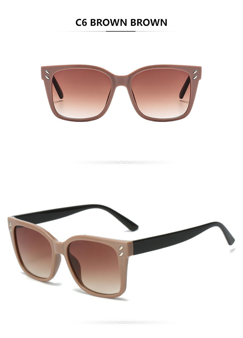 Oversized Square Gradient Lens Sunglasses - Color_6