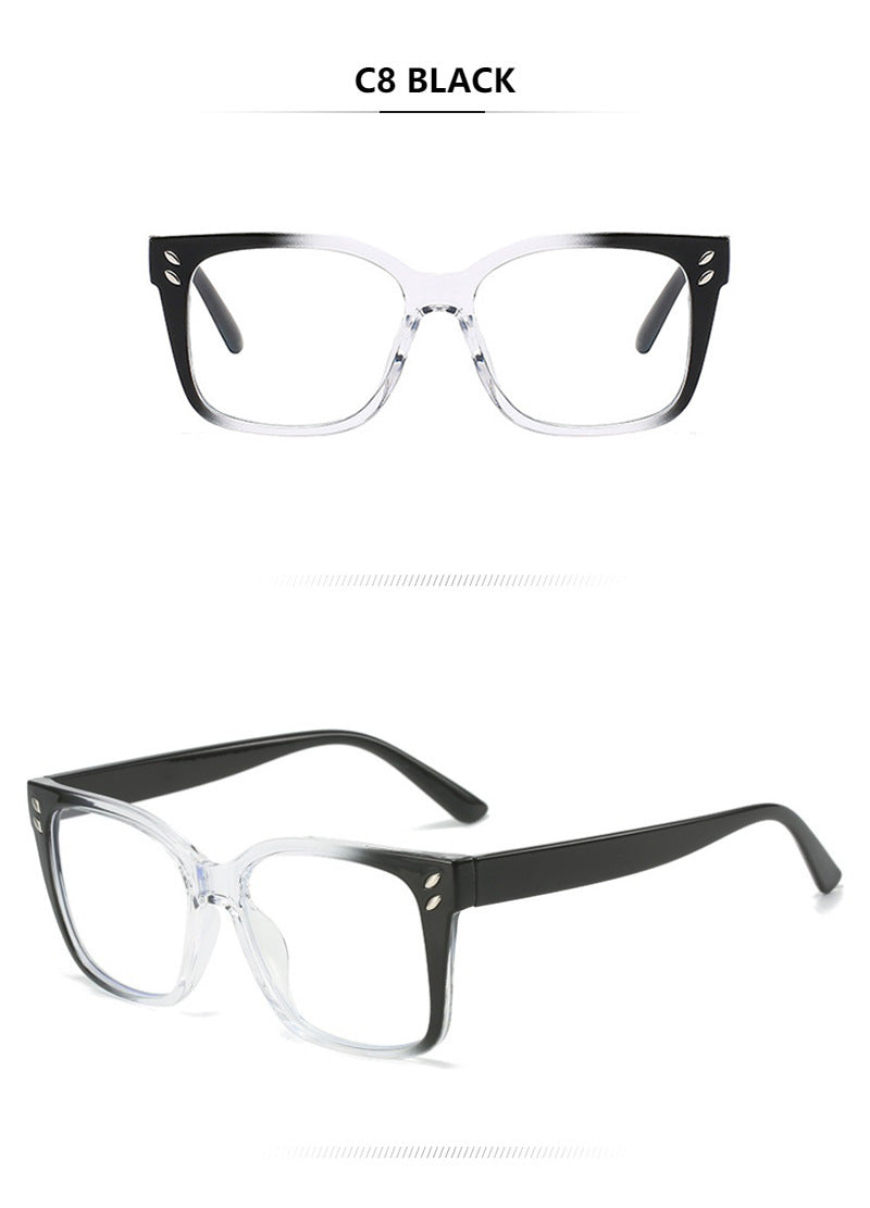 Oversized Square Gradient Lens Sunglasses - Color_8